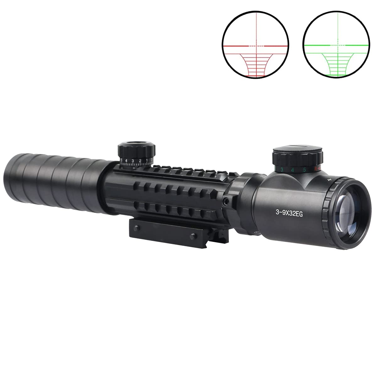 Amazon.co.jp: 3-9×32EG トリプルレール ライフルスコープ Mil